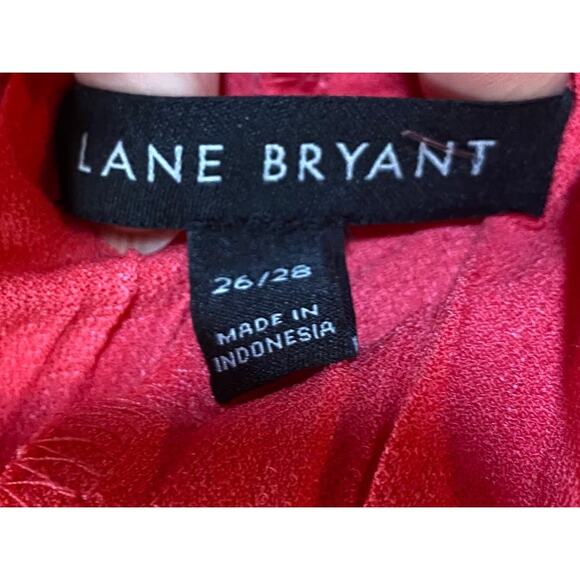 Lane Bryant Convertible Off the Shoulder Pleated Maxi Dress Coral Plus Womens 4X - Picture 8 of 11